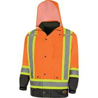Parka de s&eacute;curit&eacute; d'hiver imperm&eacute;able 7-en-1 5056 Pioneer Yukon, Polyester, Noir/Orange haute visibilit&eacute;, T-petit Cam Industrial