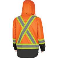 Parka de s&eacute;curit&eacute; d'hiver imperm&eacute;able 7-en-1 5056 Pioneer Yukon, Polyester, Noir/Orange haute visibilit&eacute;, T-petit Cam Industrial