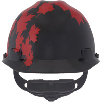 Casque sp&eacute;cialis&eacute; V-Gard, Suspension Rochet, Noir/Rouge Cam Industrial