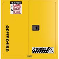 Utili-Guard+ Flammable Safety Cabinet, 30 gal., 1 Door, 43" W x 44" H x 22" D Cam Industrial