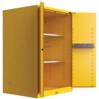 Utili-Guard+ Flammable Safety Cabinet, 45 gal., 2 Door, 43" W x 65" H x 22" D Cam Industrial