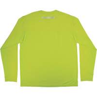 Chill-Its 6689 Cooling Long Sleeve Sun Shirt with UV Protection, High-Visibility Lime-Yellow, Small Cam Industrial