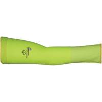Max Cut Resistant Sleeves - Small, TenActiv, 12", ASTM ANSI Level A9, High Visibility Lime Cam Industrial