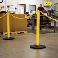 Industrial Stanchion Kit with Plastic Chain, 37" High, Red Cam Industrial