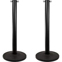 Industrial Stanchion, 37" High, Black Cam Industrial