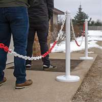 Chaîne de barri&egrave;re en plastique &agrave; deux couleurs, Vert/Blanc Cam Industrial