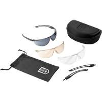 Ensemble de lunettes de s&eacute;curit&eacute; &agrave; protection balistique Gunfire 2.0, Lentille Transparent/Cuivre/Fum&eacute;e, Antibu&eacute;e/Anti-&eacute;gratignures, ANSI Z87+ Cam Industrial