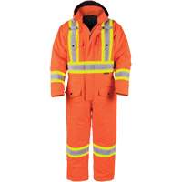 High-Visibility Lined Canvas Overalls, Small, High Visibility Orange Cam Industrial