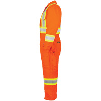 High-Visibility Lined Canvas Overalls, Small, High Visibility Orange Cam Industrial