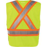 High-Visibility 5-Point Tear Away Vest, High Visibility Orange, Medium/Small, Polyester Cam Industrial