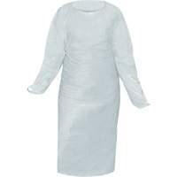CoverMe Gown with Thumbholes, One Size, White, Polyethylene Cam Industrial