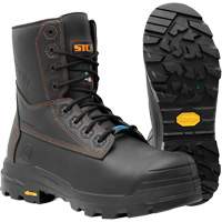 Metpro Flex Work Boots with Metguard, Leather, Size 4, Impermeable Cam Industrial