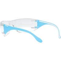 Adapt Lite Blue/White Safety Glasses, Clear Lens, Anti-Fog/Anti-Scratch, ANSI Z87+/Meets/Exceeds CSA Z94.3 Cam Industrial