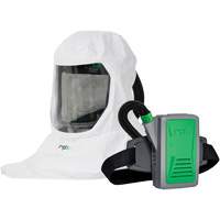 Respirateur T-Link avec casquette, tube de respiration, montage &agrave; la ceinture & APR motoris&eacute; PX5, Cagoule ample & visi&egrave;re, Pile Lithium-ion Cam Industrial