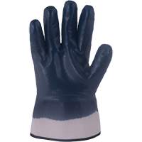Horizon&reg; Navy Gloves with Pasted Cuffs, Medium, Nitrile Coating, Jersey/Cotton Shell Cam Industrial