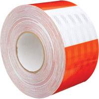 Pellicule souple pour chantiers routiers &agrave; haute intensit&eacute; 382VHIP, 5" la x 150' lo, Orange et blanc Cam Industrial