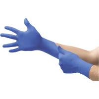 MICROFLEX N21 Disposable Gloves, 6.5/7/Small, Nitrile, 4.7-mil/5.5-mil, Powder-Free, Cobalt, Class 2 Cam Industrial