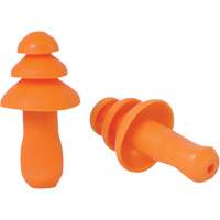 SEALTEC TipGrip Orange TPR Triple-Flange Reusable Earplugs, Uncorded, Bulk - Box, 26 dB dB NRR, One-Size Cam Industrial