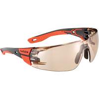 RUSH+ 2.0 M/L Safety Glasses with Black & Red Frame, Copper Lens, Anti-Fog/Anti-Scratch, ANSI Z87+ Cam Industrial