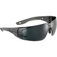 RUSH+ 2.0 M/L Safety Glasses with Black & Grey Frame, Grey/5.0 Lens, Anti-Fog/Anti-Scratch, ANSI Z87+ Cam Industrial