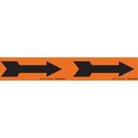 Arrow Pipe Markers, Self-Adhesive, 2-1/4" H x 7" W, Black on Orange SI723 | Cam Industrial
