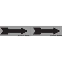 Arrow Pipe Markers, Self-Adhesive, 2-1/4" H x 7" W, Black on Grey SI725 | Cam Industrial