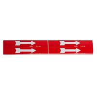 Marqueur de tuyau  Arrow, Autocollant, 1-1/8" h x 7" la, Noir sur jaune Cam Industrial