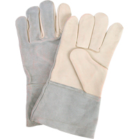 Standard-Duty Work Gloves, Large, Grain Cowhide Palm Cam Industrial