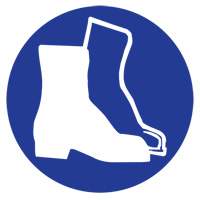 Right to Know Pictogram Labels -Boots, Vinyl, Sheet, 1" L x 1-1/8" W Cam Industrial