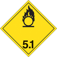 Plaque-&eacute;tiquette TMD oxidant, Vinyle adh&eacute;sif Cam Industrial