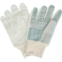 Gants de travail d'usage standard, Grand, Paume en Cuir de vache refendu Cam Industrial