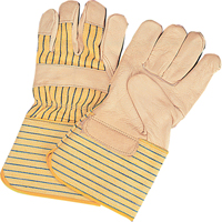Standard-Duty Dry-Palm Fitters Gloves, Large, Grain Cowhide Palm, Cotton Inner Lining Cam Industrial