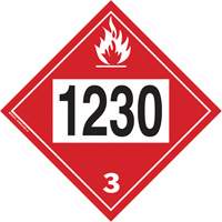 1230 Methanol TDG Placard, Plastic Cam Industrial