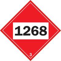 1268 Petroleum Distillates TDG Placard, Plastic Cam Industrial
