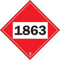 1863 Aviation Fuel Flammable Liquid TDG Placard, Plastic Cam Industrial