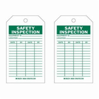 &eacute;tiquettes d'inspection de s&eacute;curit&eacute;, Polyester, 4" la x 7" h, Anglais Cam Industrial