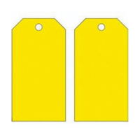 Blank Accident Prevention Tags, Metal, 3" W x 5-3/4" H Cam Industrial