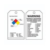 Right-To-Know Tags, Polyester, 3" W x 5-3/4" H, English Cam Industrial