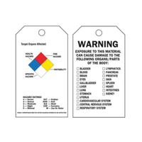 Self-Laminating Right-To-Know Tags, Polyester, 3" W x 5-3/4" H, English SX837 | Cam Industrial