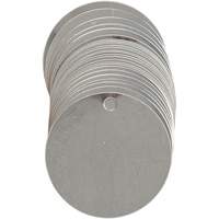 Blank Write-On Valve Tags, Stainless Steel, 2" dia SX856 | Cam Industrial