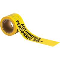 Barricade Tape, English, 3" W x 200' L, 3 mils, Black on Yellow SY735 | Cam Industrial