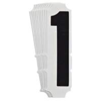 Quick-Align&reg; Individual Gothic Number and Letter Labels, 1, 4" H, Black Cam Industrial