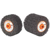 Tambour de finition FX, 4-1/4" dia. x 2" la, 5/8"-11 Arbre, Grain Cors&eacute; Cam Industrial