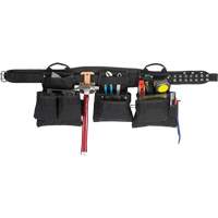 Professional Carpenter's Tool Belt, Polyester, Black Cam Industrial