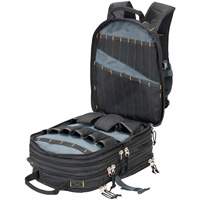 Sacs &agrave; dos pour outils &agrave; 75 pochettes, 13" lo x 17-1/2" la, Noir, Nylon Cam Industrial