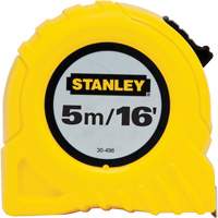 Tape Measure, 3/4" x 16'/5 m, Imperial & Metric Graduations Cam Industrial
