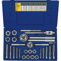 Hanson&reg; Fractional Tap & Hex Die Set, 25 Pieces Cam Industrial