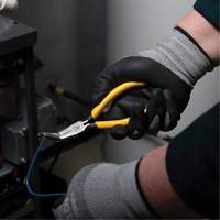 Curved Long-Nose Pliers, 6-1/4" L Cam Industrial