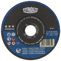 Premium 2-In-1 Thincut Cut-Off Wheels, 4-1/2" x 1/16", 7/8" Arbor, Type 1, Aluminum Oxide, 13300 RPM Cam Industrial