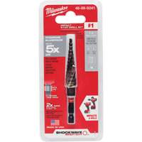 #1 Shockwave Impact Duty Step Drill Bit, 1/2" - 1-1/8" , 1/32" Increments, Titanium Cam Industrial